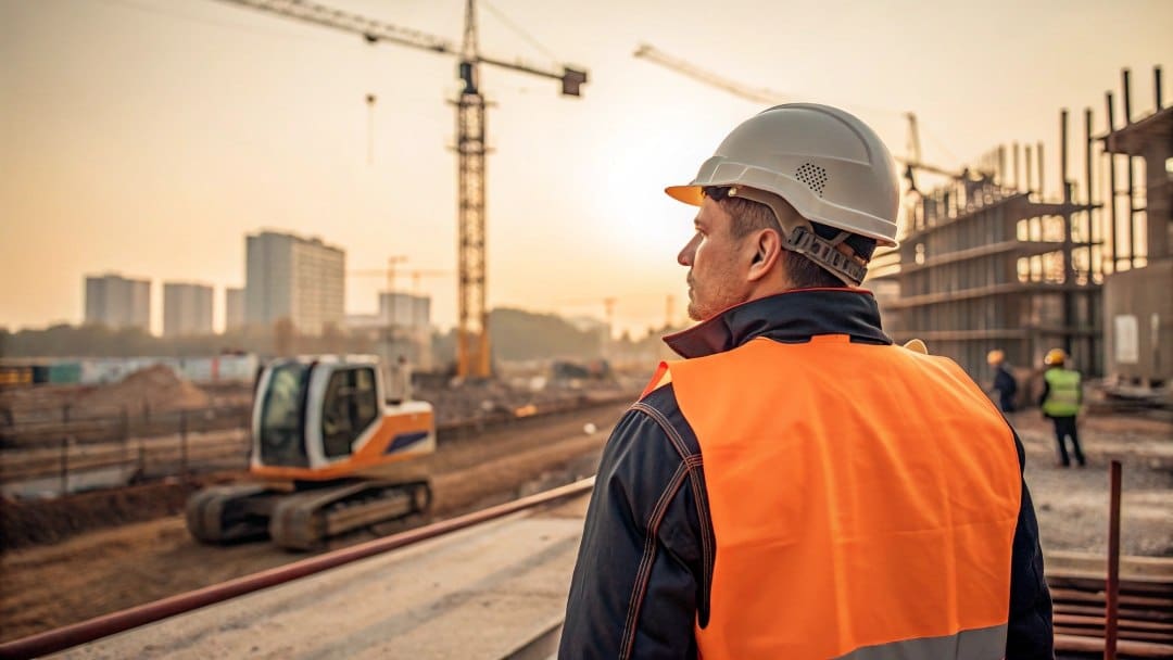 ouvrier sur chantier pour etude de sol charge adminissible